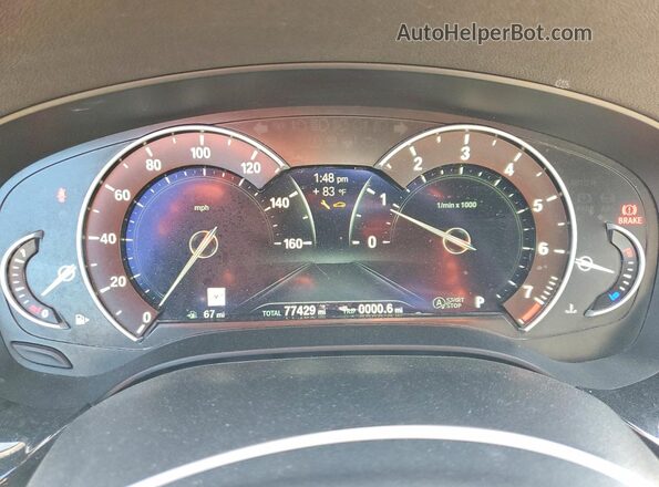 WBAJA5C59KWW18744 2019 BMW 5 SERIES White Widok zestawu wskaźników