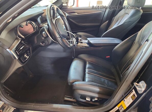 WBAJA9C53KB389038 2019 BMW 5 SERIES Black წინა სალონის ხედი
