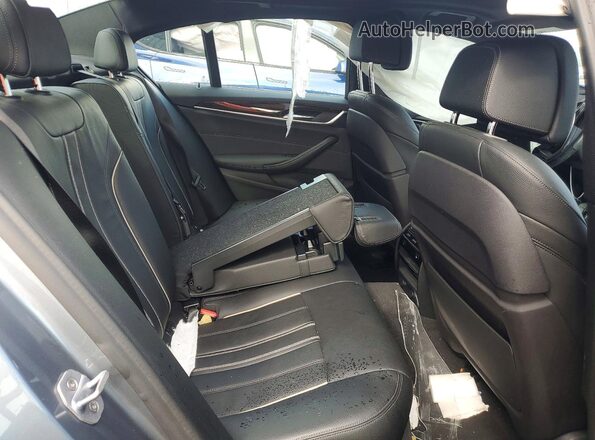 WBAJB1C52KB376201 2019 BMW 5 SERIES Silver Rear seats view