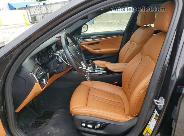 WBAJB1C54KB375213 2019 BMW 5 SERIES Charcoal Front interior view