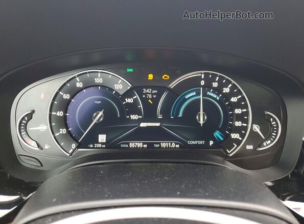 WBAJB1C54KB375213 2019 BMW 5 SERIES Charcoal Instrument cluster view