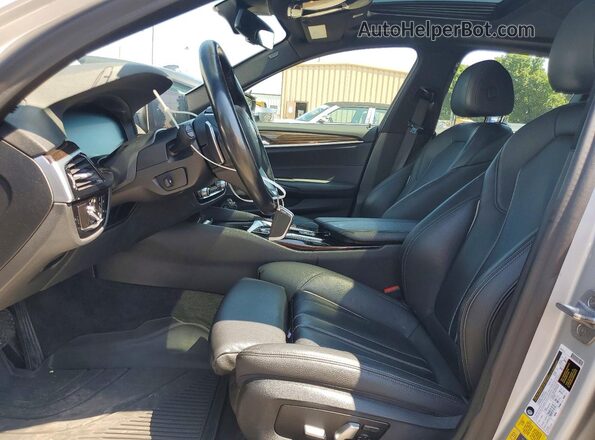 WBAJB1C59KB375966 2019 BMW 5 SERIES Silver Vista interior delantera