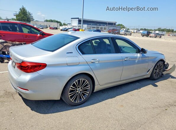 WBAJB1C59KB375966 2019 BMW 5 SERIES Silver Trasero derecho