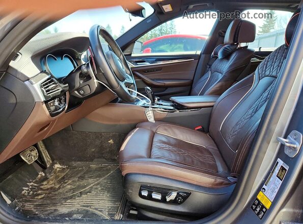 WBAJE7C33HG889994 2017 BMW 5 SERIES Blue Вид салону спереду