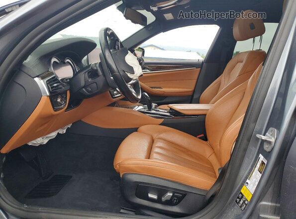 WBAJE7C33HG890577 2017 BMW 5 SERIES Gray წინა სალონის ხედი
