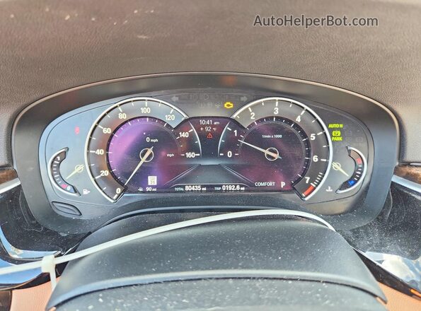 WBAJE7C35HG889043 2017 BMW 5 SERIES Gray Vista del cuadro de instrumentos