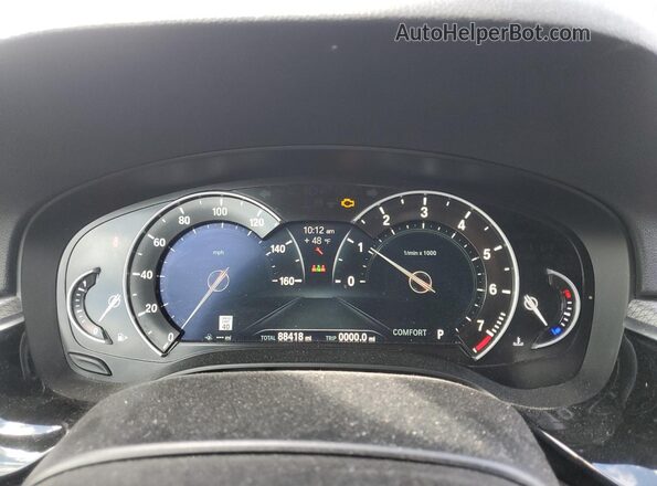 WBAJE7C52KG893012 2019 BMW 5 SERIES Blue Widok zestawu wskaźników