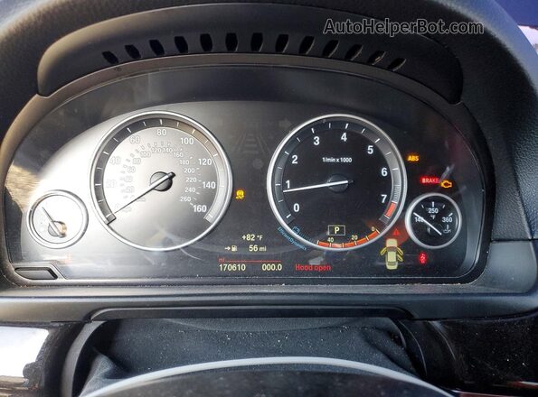 WBAKN9C59GD962903 2016 BMW 5 SERIES Black Вид щитка приладів