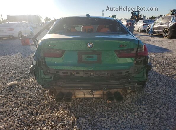 WBS43AY03RFS16186 2024 BMW M3 Green Rear view