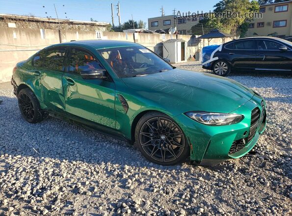 WBS43AY03RFS16186 2024 BMW M3 Green Front right