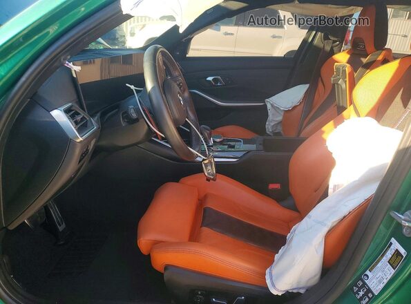 WBS43AY03RFS16186 2024 BMW M3 Green Front interior view