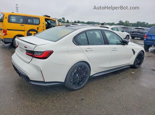 WBS43AY07NFM37493 2022 BMW M3 White უკანა მარჯვენა