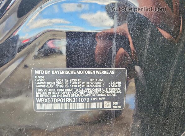 WBX57DP01RN311079 2024 BMW X3 Black Widok wnętrza 360 stopni