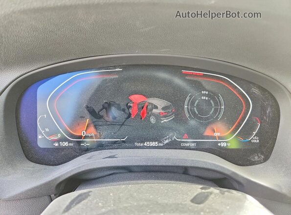 WBX57DP07NN181609 2022 BMW X3 Black Vista del cuadro de instrumentos