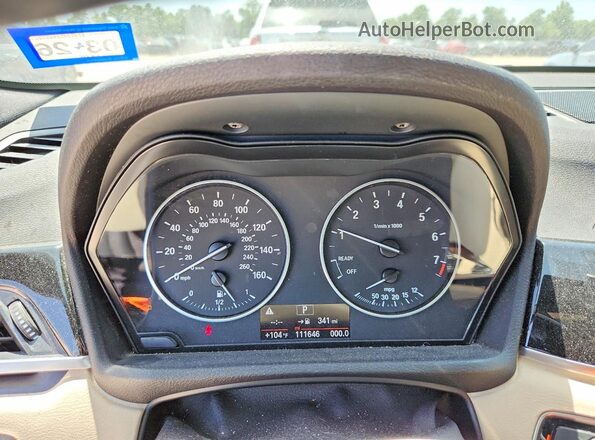 WBXHT3C33G5F67372 2016 BMW X1 White Instrument cluster view