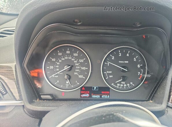 WBXHT3C3XGP881165 2016 BMW X1 Black Widok zestawu wskaźników