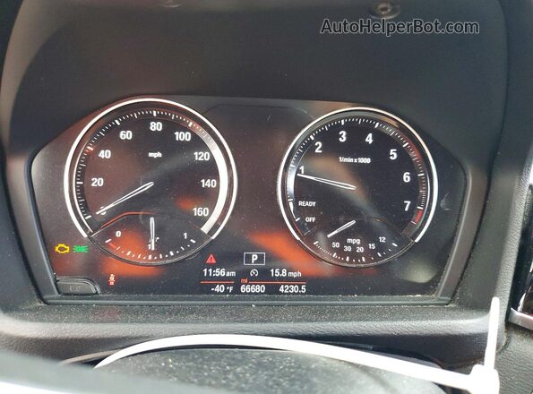WBXHU7C32J5L05853 2018 BMW X1 Black Instrument cluster view