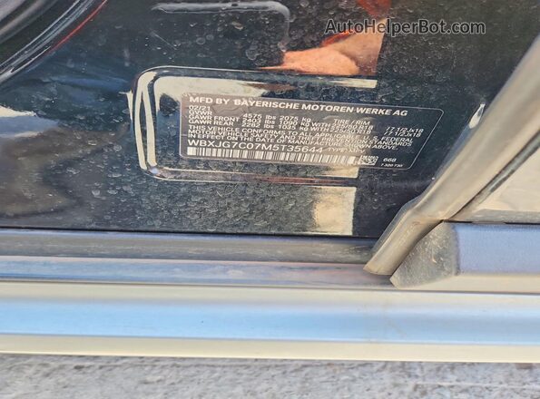 WBXJG7C07M5T35644 2021 BMW X1 Black VIN կոդի պիտակի տեսք