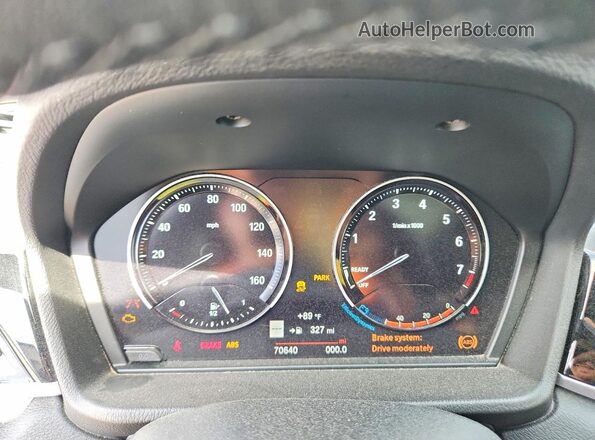 WBXJG9C01N5V52443 2022 BMW X1 White Instrument cluster view