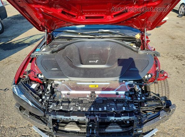 WBY33HD01SFV82492 2025 BMW I4 Maroon Սալոնի հետևի տեսք