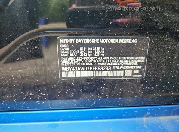 WBY43AW07PFP83233 2023 BMW I4 Черный Вид подкапотного пространства