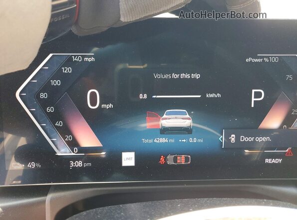 WBY73AW05RFR79932 2024 BMW I4 White Instrument cluster view