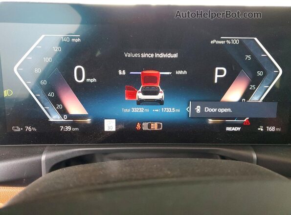 WBY73AW09NFM79881 2022 BMW I4 White Вид щитка приладів