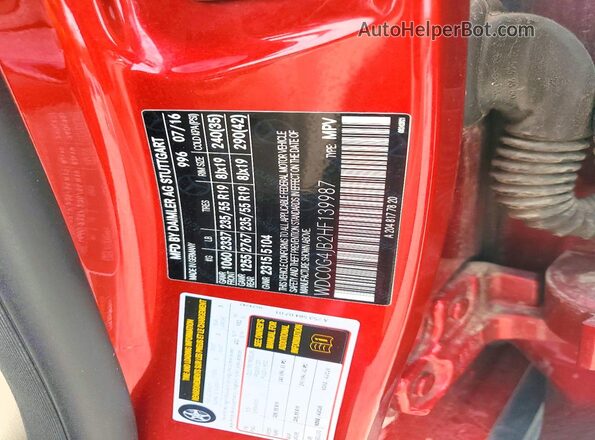 WDC0G4JB2HF139987 2017 MERCEDES-BENZ GLC-CLASS Red Панорамний вид салону 360°