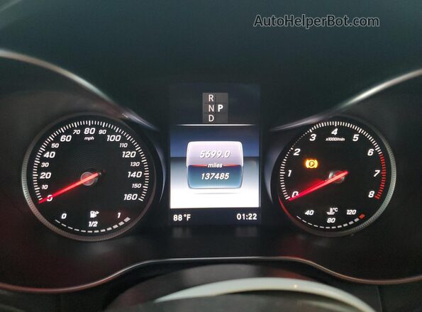 WDC0G4JB9GF033034 2016 MERCEDES-BENZ GLC-CLASS White Instrument cluster view