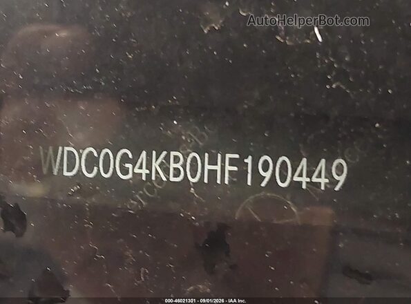WDC0G4KB0HF190449 2017 MERCEDES-BENZ GLC 300 Белый 