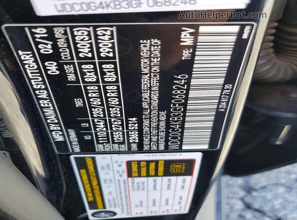 WDC0G4KB3GF068246 2016 MERCEDES-BENZ GLC-CLASS Black VIN կոդի պիտակի տեսք