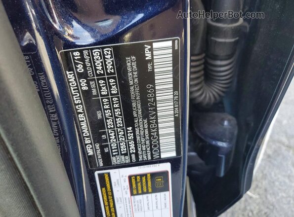 WDC0G4KB4KV124869 2019 MERCEDES-BENZ GLC-CLASS Синий Вид подкапотного пространства