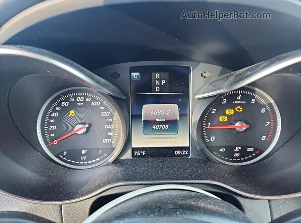 WDC0G4KB5HF131624 2017 MERCEDES-BENZ GLC-CLASS Blue Instrument cluster view