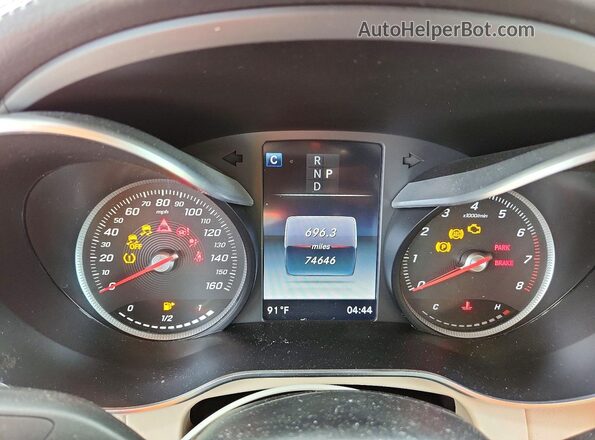 WDC0G4KB6KV155864 2019 MERCEDES-BENZ GLC-CLASS Red Instrument cluster view