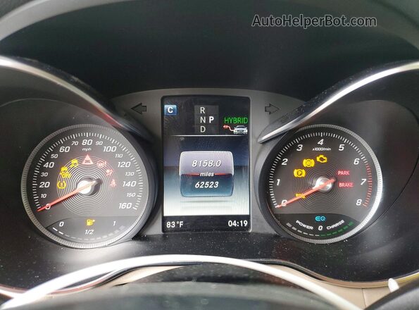 WDC0G5EB9KF628037 2019 MERCEDES-BENZ GLC-CLASS White Widok zestawu wskaźników
