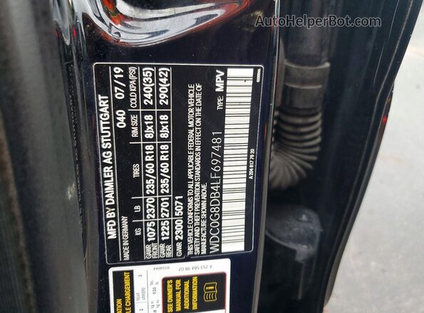 WDC0G8DB4LF697481 2020 MERCEDES-BENZ GLC-CLASS Black Widok komory silnika
