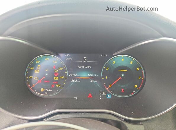 WDC0G8DB5LF684562 2020 MERCEDES-BENZ GLC-CLASS Угольный Вид щитка приборов