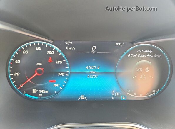 WDC0G8DB6LF737771 2020 MERCEDES-BENZ GLC-CLASS White Vista del cuadro de instrumentos