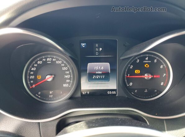 WDC0J4KB8JF378319 2018 MERCEDES-BENZ GLC-CLASS White Instrument cluster view
