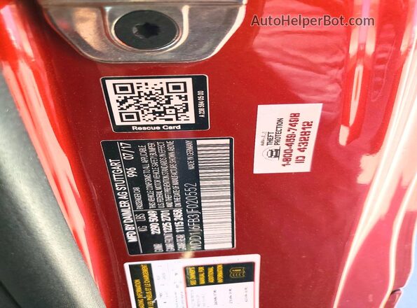 WDD1J6FB3JF020552 2018 MERCEDES-BENZ E Red Շարժիչի բաժամունքի տեսք