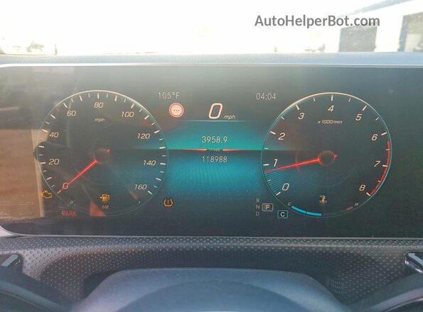 WDD3G4EB8KW000960 2019 MERCEDES-BENZ A Black Вид щитка приладів
