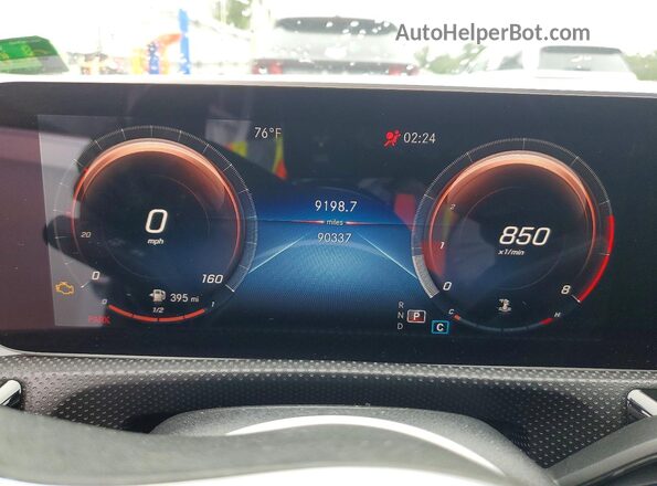 WDD3G4FB8KW022312 2019 MERCEDES-BENZ A White Widok zestawu wskaźników