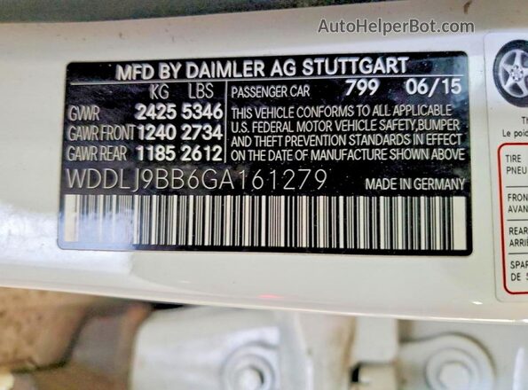 WDDLJ9BB6GA161279 2016 MERCEDES-BENZ CLS-CLASS White Vista del compartimento del motor