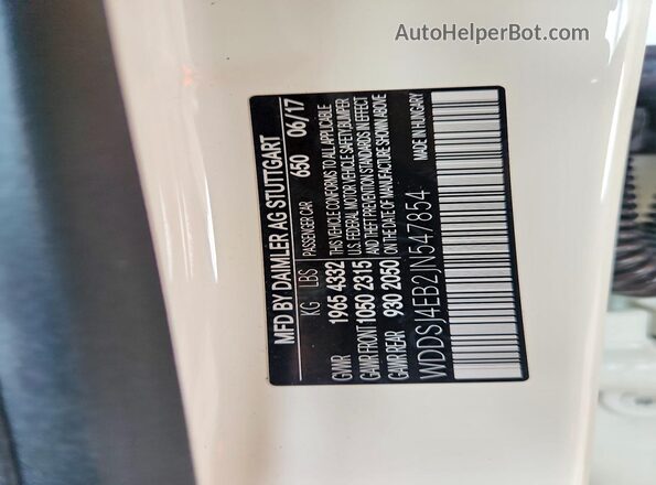 WDDSJ4EB2JN547854 2018 MERCEDES-BENZ CLA-CLASS White Շարժիչի բաժամունքի տեսք
