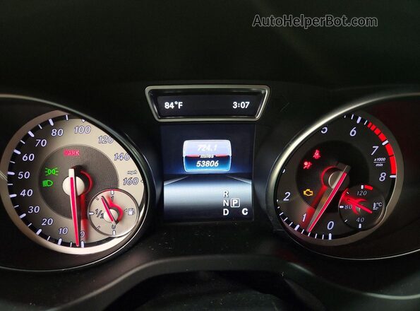 WDDSJ4EB9GN385245 2016 MERCEDES-BENZ CLA-CLASS Black Вид щитка приладів