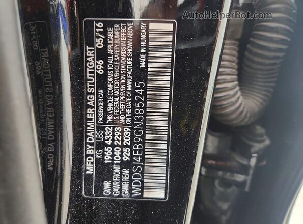 WDDSJ4EB9GN385245 2016 MERCEDES-BENZ CLA-CLASS Black Вид підкапотного простору
