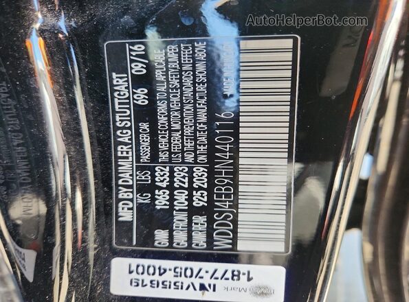 WDDSJ4EB9HN440116 2017 MERCEDES-BENZ CLA-CLASS Black Вид підкапотного простору