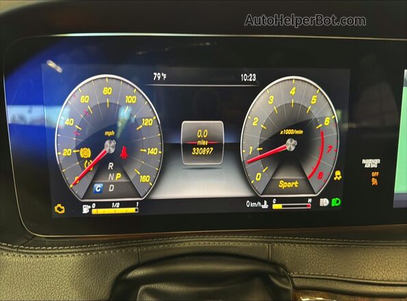WDDUG6EBXJA347279 2018 MERCEDES-BENZ S Black Вид щитка приладів