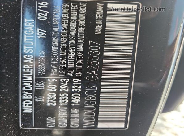 WDDUG8CB1GA255307 2016 MERCEDES-BENZ S Черный Вид подкапотного пространства