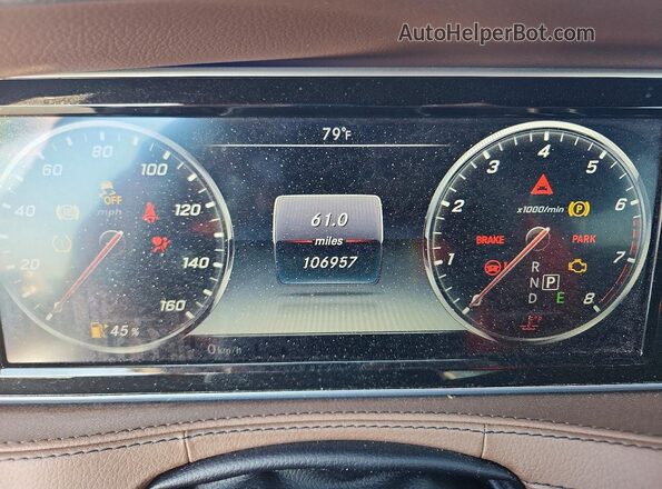 WDDUG8CB8HA313057 2017 MERCEDES-BENZ S Black Vista del cuadro de instrumentos